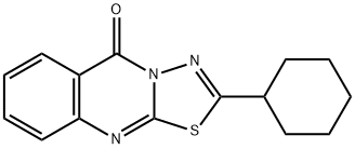 2-cyclohexyl-[1,3,4]thiadiazolo[2,3-b]quinazolin-5-one Struktur