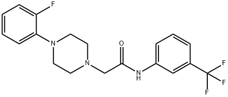 2-[4-(2-fluorophenyl)piperazin-1-yl]-N-[3-(trifluoromethyl)phenyl]acetamide Struktur