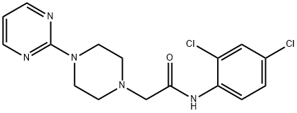 N-(2,4-dichlorophenyl)-2-(4-pyrimidin-2-ylpiperazin-1-yl)acetamide Struktur