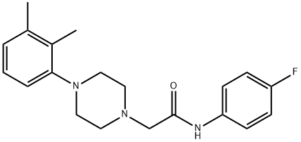 2-[4-(2,3-dimethylphenyl)piperazin-1-yl]-N-(4-fluorophenyl)acetamide Struktur