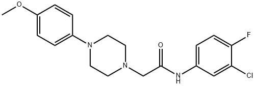 N-(3-chloro-4-fluorophenyl)-2-[4-(4-methoxyphenyl)piperazin-1-yl]acetamide Struktur