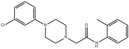 2-[4-(3-chlorophenyl)piperazin-1-yl]-N-(2-methylphenyl)acetamide Struktur