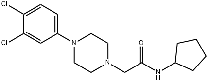 N-cyclopentyl-2-[4-(3,4-dichlorophenyl)piperazin-1-yl]acetamide Struktur