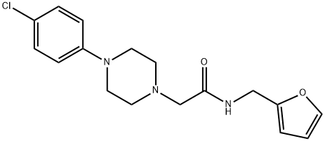 2-[4-(4-chlorophenyl)piperazin-1-yl]-N-(furan-2-ylmethyl)acetamide Struktur