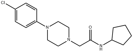 2-[4-(4-chlorophenyl)piperazin-1-yl]-N-cyclopentylacetamide Struktur