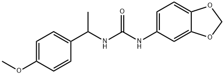 1-(1,3-benzodioxol-5-yl)-3-[1-(4-methoxyphenyl)ethyl]urea Struktur