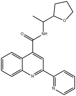 N-[1-(oxolan-2-yl)ethyl]-2-pyridin-2-ylquinoline-4-carboxamide Struktur