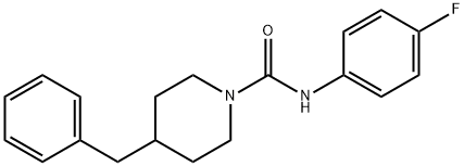 4-benzyl-N-(4-fluorophenyl)piperidine-1-carboxamide Struktur