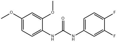 1-(3,4-difluorophenyl)-3-(2,4-dimethoxyphenyl)urea Struktur