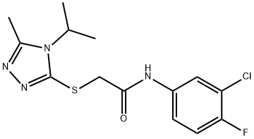 N-(3-chloro-4-fluorophenyl)-2-[(5-methyl-4-propan-2-yl-1,2,4-triazol-3-yl)sulfanyl]acetamide Struktur