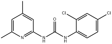 1-(2,4-dichlorophenyl)-3-(4,6-dimethylpyridin-2-yl)urea Struktur