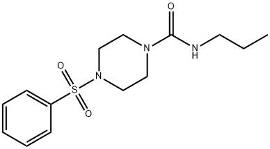 4-(benzenesulfonyl)-N-propylpiperazine-1-carboxamide Struktur