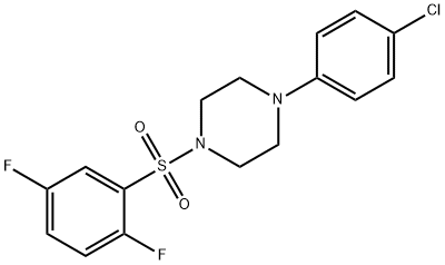 1-(4-chlorophenyl)-4-(2,5-difluorophenyl)sulfonylpiperazine Struktur