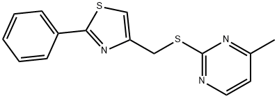 4-[(4-methylpyrimidin-2-yl)sulfanylmethyl]-2-phenyl-1,3-thiazole Struktur