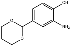 2-amino-4-(1,3-dioxan-2-yl)phenol Struktur