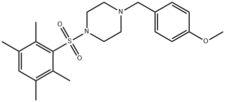 1-[(4-methoxyphenyl)methyl]-4-(2,3,5,6-tetramethylphenyl)sulfonylpiperazine Structure