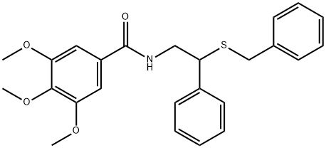 N-(2-benzylsulfanyl-2-phenylethyl)-3,4,5-trimethoxybenzamide Struktur