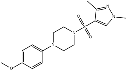 1-(1,3-dimethylpyrazol-4-yl)sulfonyl-4-(4-methoxyphenyl)piperazine Struktur