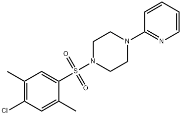 1-(4-chloro-2,5-dimethylphenyl)sulfonyl-4-pyridin-2-ylpiperazine Struktur