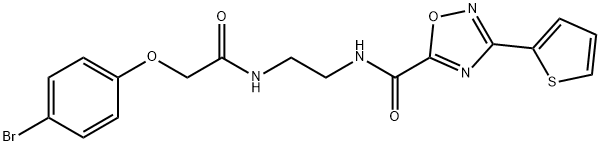 N-[2-[[2-(4-bromophenoxy)acetyl]amino]ethyl]-3-thiophen-2-yl-1,2,4-oxadiazole-5-carboxamide Struktur