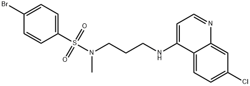 4-bromo-N-[3-[(7-chloroquinolin-4-yl)amino]propyl]-N-methylbenzenesulfonamide Struktur