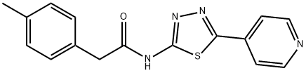 2-(4-methylphenyl)-N-(5-pyridin-4-yl-1,3,4-thiadiazol-2-yl)acetamide Struktur