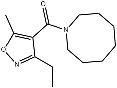 azocan-1-yl-(3-ethyl-5-methyl-1,2-oxazol-4-yl)methanone Struktur