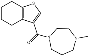 (4-methyl-1,4-diazepan-1-yl)-(4,5,6,7-tetrahydro-1-benzothiophen-3-yl)methanone Struktur