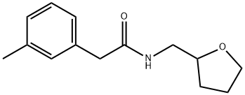 2-(3-methylphenyl)-N-(oxolan-2-ylmethyl)acetamide Struktur