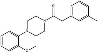 1-[4-(2-methoxyphenyl)piperazin-1-yl]-2-(3-methylphenyl)ethanone Struktur