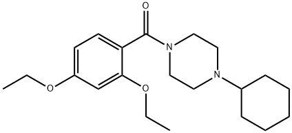 (4-cyclohexylpiperazin-1-yl)-(2,4-diethoxyphenyl)methanone Struktur