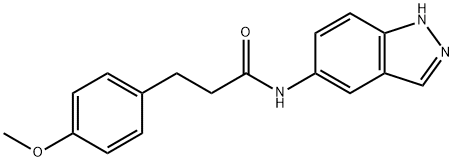 N-(1H-indazol-5-yl)-3-(4-methoxyphenyl)propanamide Struktur