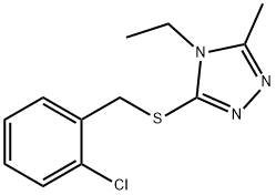 3-[(2-chlorophenyl)methylsulfanyl]-4-ethyl-5-methyl-1,2,4-triazole Struktur