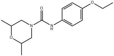 N-(4-ethoxyphenyl)-2,6-dimethylmorpholine-4-carboxamide Struktur