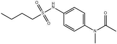 N-[4-(butylsulfonylamino)phenyl]-N-methylacetamide Struktur