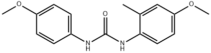 1-(4-methoxy-2-methylphenyl)-3-(4-methoxyphenyl)urea Struktur