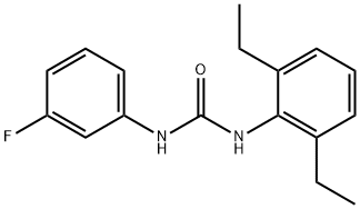 1-(2,6-diethylphenyl)-3-(3-fluorophenyl)urea Struktur