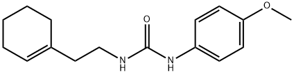 1-[2-(cyclohexen-1-yl)ethyl]-3-(4-methoxyphenyl)urea Struktur