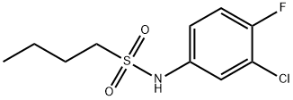 N-(3-chloro-4-fluorophenyl)butane-1-sulfonamide Struktur