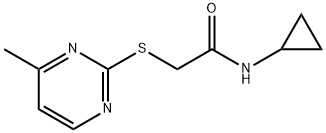 N-cyclopropyl-2-(4-methylpyrimidin-2-yl)sulfanylacetamide Struktur