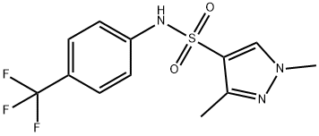 1,3-dimethyl-N-[4-(trifluoromethyl)phenyl]pyrazole-4-sulfonamide Struktur