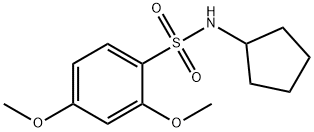 N-cyclopentyl-2,4-dimethoxybenzenesulfonamide Struktur