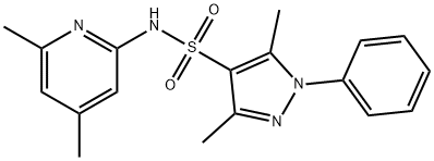 N-(4,6-dimethylpyridin-2-yl)-3,5-dimethyl-1-phenylpyrazole-4-sulfonamide Struktur