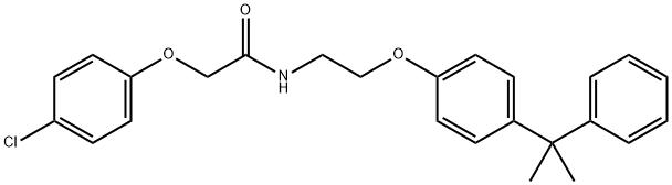 2-(4-chlorophenoxy)-N-[2-[4-(2-phenylpropan-2-yl)phenoxy]ethyl]acetamide Struktur