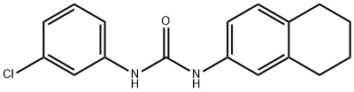 1-(3-chlorophenyl)-3-(5,6,7,8-tetrahydronaphthalen-2-yl)urea Struktur