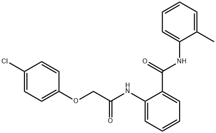 2-[[2-(4-chlorophenoxy)acetyl]amino]-N-(2-methylphenyl)benzamide Struktur