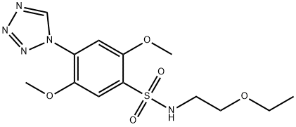 N-(2-ethoxyethyl)-2,5-dimethoxy-4-(tetrazol-1-yl)benzenesulfonamide Struktur