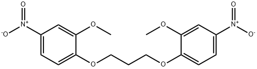 2-methoxy-1-[3-(2-methoxy-4-nitrophenoxy)propoxy]-4-nitrobenzene Struktur