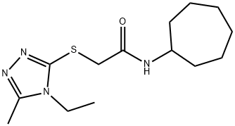 N-cycloheptyl-2-[(4-ethyl-5-methyl-1,2,4-triazol-3-yl)sulfanyl]acetamide Struktur