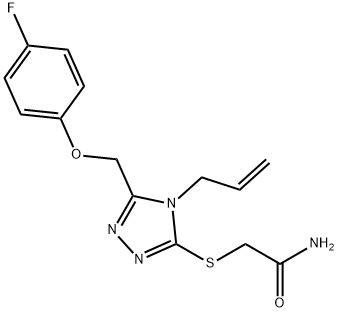 2-[[5-[(4-fluorophenoxy)methyl]-4-prop-2-enyl-1,2,4-triazol-3-yl]sulfanyl]acetamide Structure